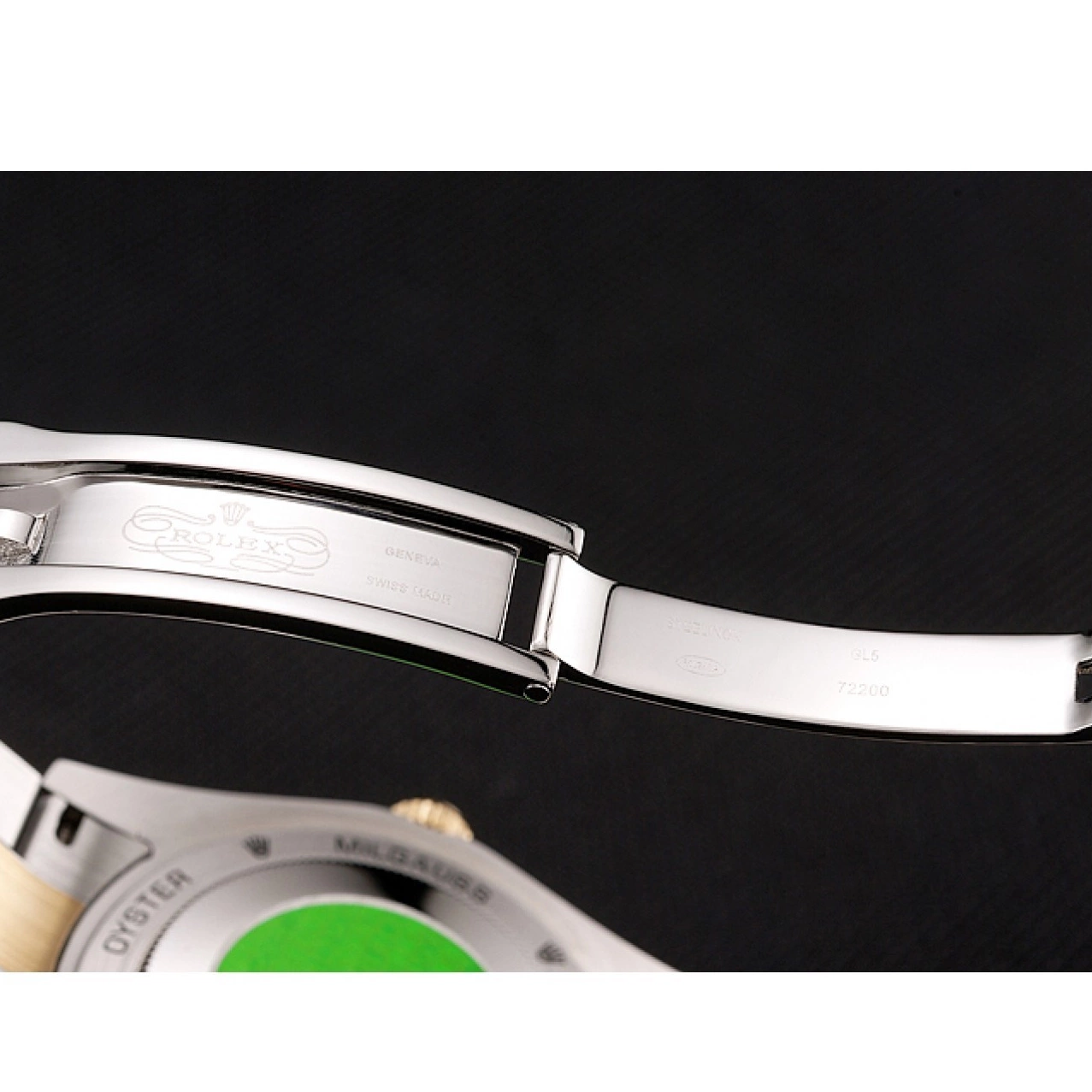 Good copy rolex watches Dial Black 1454105 Rolex Two Day-Date Rubies And Diamonds Bracelet Swiss Tone 0717
